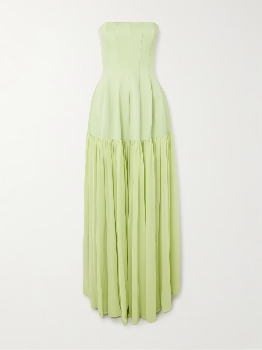 SIMKHAI Sandrine Draped Jersey Bustier Midi Dress